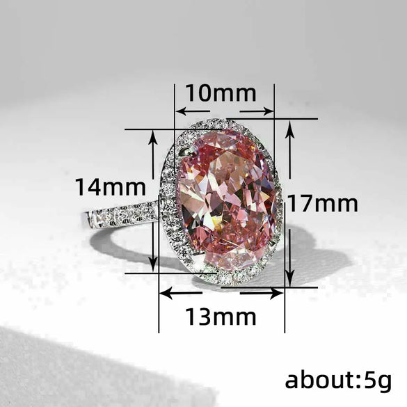 Ig Style Shiny Oval Copper Inlay Zircon Rings