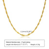 Ig Style Shiny Solid Color Stainless Steel Handmade Plating 18k Gold Plated Necklace