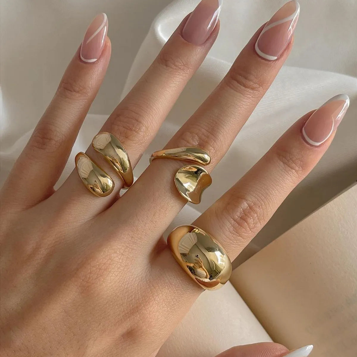 IG Style Simple Style Geometric Alloy Women'S Open Rings – GoodDiy