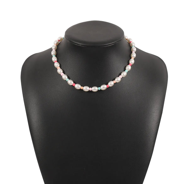 IG Style Simple Style Geometric Imitation Pearl Seed Bead Beaded Women'S Bracelets Necklace