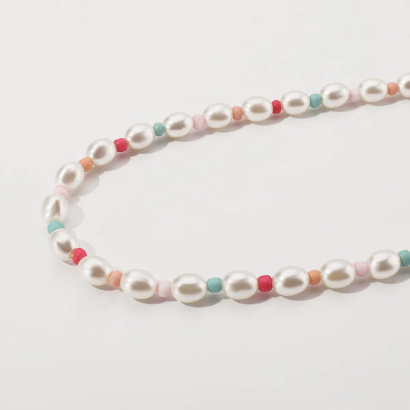 IG Style Simple Style Geometric Imitation Pearl Seed Bead Beaded Women'S Bracelets Necklace