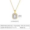 201 Stainless Steel Copper Alloy IG Style Simple Style Plating Inlay Geometric Zircon Pendant Necklace