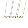 IG Style Simple Style Infinity 304 Stainless Steel Plating Hollow Out None 18K Gold Plated Women'S Necklace
