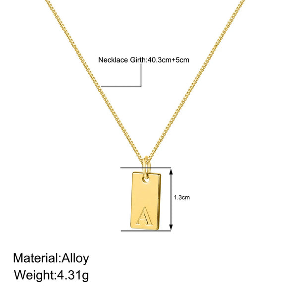 Ig Style Simple Style Letter Alloy Plating Women'S Pendant Necklace