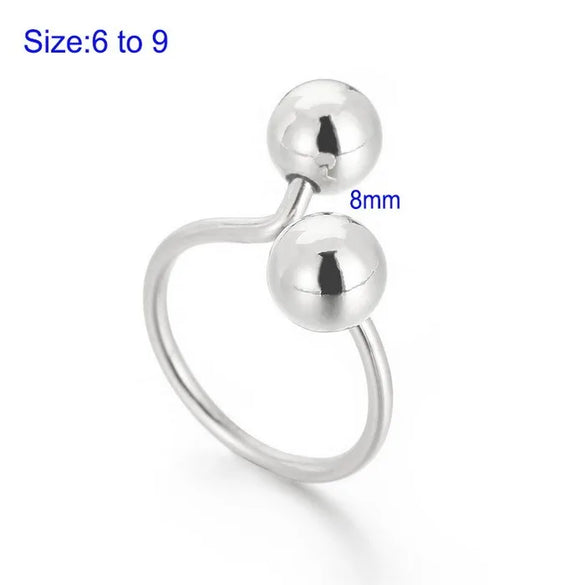Wholesale Jewelry IG Style Simple Style Round Titanium Steel 18K Gold Plated Pearl Plating Rings Bracelets Earrings