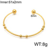 Wholesale Jewelry IG Style Simple Style Round Titanium Steel 18K Gold Plated Pearl Plating Rings Bracelets Earrings