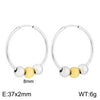 Wholesale Jewelry IG Style Simple Style Round Titanium Steel 18K Gold Plated Pearl Plating Rings Bracelets Earrings