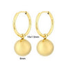 Wholesale Jewelry IG Style Simple Style Round Titanium Steel 18K Gold Plated Pearl Plating Rings Bracelets Earrings