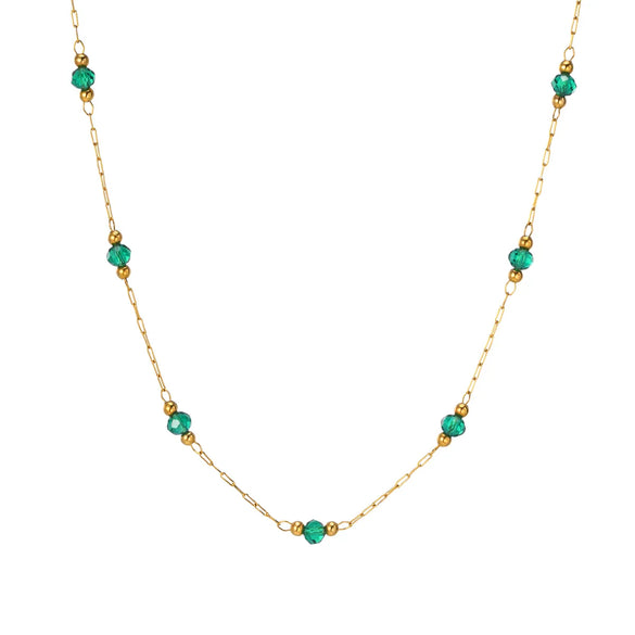 IG Style Simple Style Solid Color 18K Gold Plated 201 Stainless Steel Mostacilla Wholesale Necklace