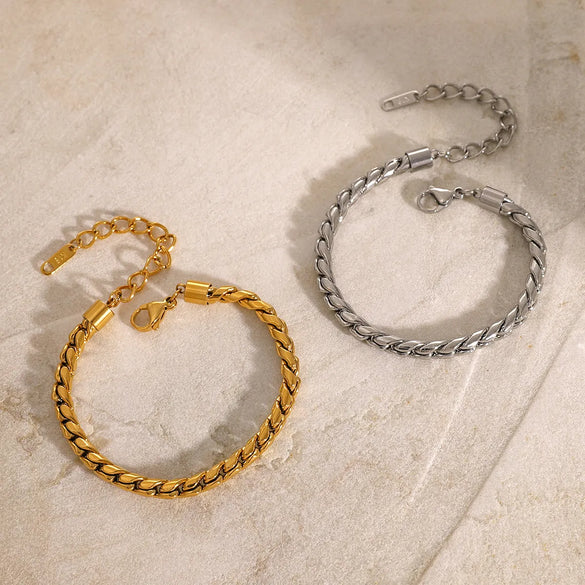 IG Style Simple Style Solid Color 304 Stainless Steel Women'S Bracelets Necklace