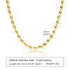 Ig Style Simple Style Solid Color Stainless Steel Plating 18k Gold Plated Necklace
