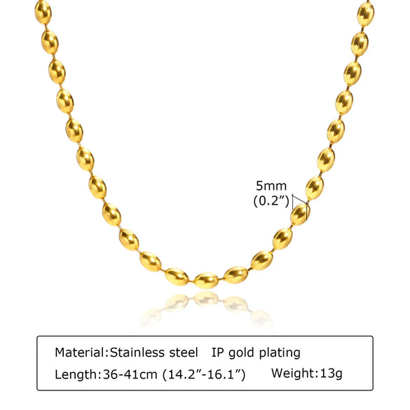 Ig Style Simple Style Solid Color Stainless Steel Plating 18k Gold Plated Necklace