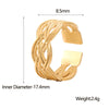 Ig Style Simple Style Solid Color Stainless Steel Plating Hollow Out Open Ring