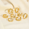 Ig Style Solid Color Stainless Steel Plating 18k Gold Plated Open Rings