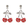 IG Style Sweet Cherry Alloy Enamel Inlay Rhinestones Women'S Earrings Necklace