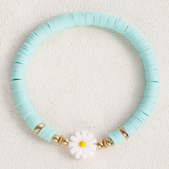 IG Style Sweet Flower Soft Clay Wholesale Bracelets