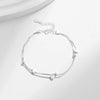 Ig Style Sweet Simple Style Heart Shape Sterling Silver Rhodium Plated Bracelets In Bulk
