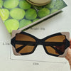 IG Style Y2K Casual Color Block Pc Resin Polygon Butterfly Frame Full Frame Women'S Sunglasses