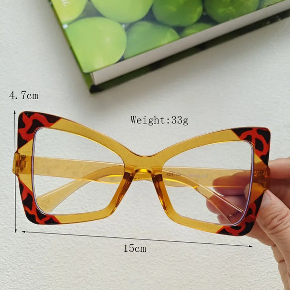 IG Style Y2K Casual Color Block Pc Resin Polygon Butterfly Frame Full Frame Women'S Sunglasses