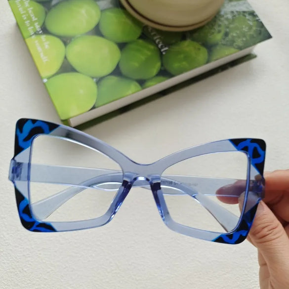 IG Style Y2K Casual Color Block Pc Resin Polygon Butterfly Frame Full Frame Women'S Sunglasses