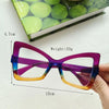 IG Style Y2K Casual Color Block Pc Resin Polygon Butterfly Frame Full Frame Women'S Sunglasses