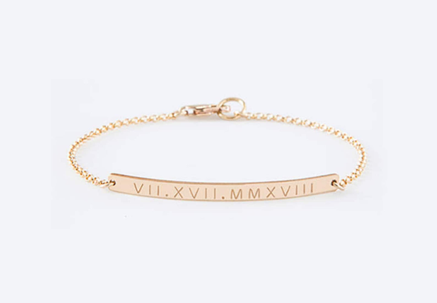 Personalized Bracelet for Women Gold Bar Bracelet Monogram Initial Bracelet Friendship Custom Bracelet Personalized Name Bracelet -T32-3.5