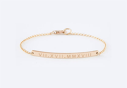 Skinny Bar Bracelet,Gold Bar Bracelet,Coordinates Bracelet,Bridesmaids Gift,Engraved Bracelet,Personalized Bracelet,Gift for her