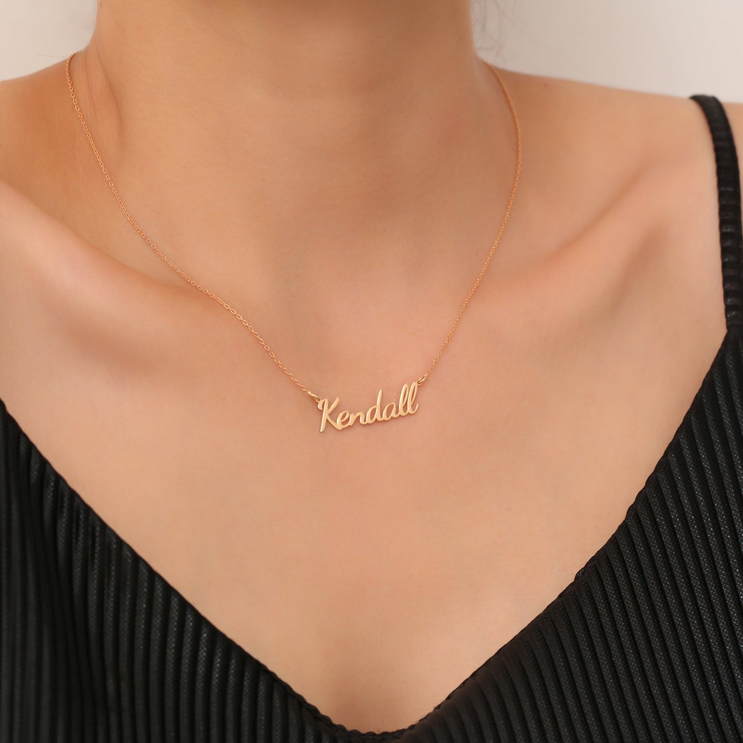 14K Solid Gold Name Necklace, Personalized Name Necklace, 14K Gold Name Necklace, Custom Name Necklace for Women, gift for lover