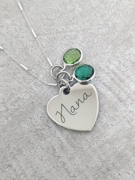 Nana necklace - family birthstone necklace for nana - mother's day jewelry - personalized jewelry - gift for nana