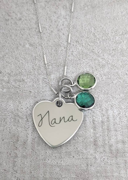 Nana necklace - family birthstone necklace for nana - mother's day jewelry - personalized jewelry - gift for nana