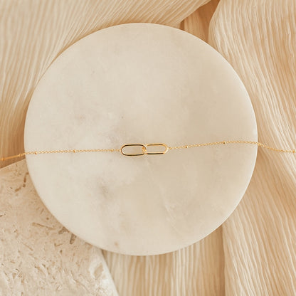 Linked Pendant Necklace by Caitlyn Minimalist • Infinity Necklace • Heart Necklace • Family Necklace • Sister Necklace • NR018