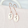 Birth Flower Earrings , Dainty Earrings , Custom Personalized Earrings , Dangle Earrings , Mother Day Gift