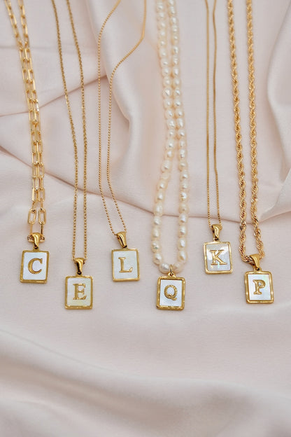 Gold Initial Necklace, Personalized Necklace, Letter Necklace, Paperclip Chain Necklace, Custom Necklace, Layering Necklace, Valentines gift