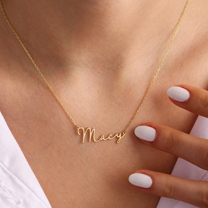 Personalized Signature Necklace, Custom Name Necklace, Signature Name Necklace, Dainty Name Jewelry, Gift For Her, Mother Day Gift