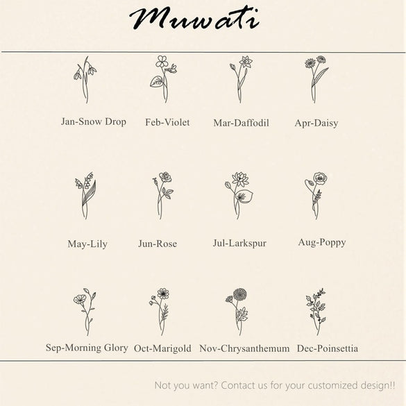 Personalized Birth Flower Ring, Floral Signet Ring, Christmas Gift for Her, Jewelry Gift for Women, Minimalist Birth Month Flower Ring