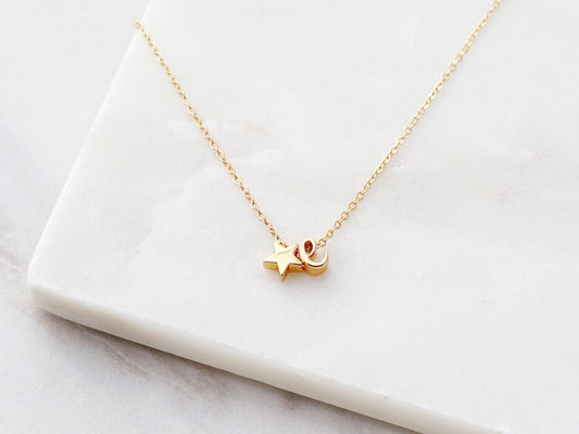 Star Initial Necklace • Simple Star Necklace • Dainty Star Necklace • Initial Necklace • Personalized Star • Best Friend Gift • Star CHMS