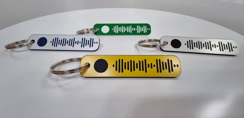Personalised Song Code Spotify Keyring/Keychain - Perfect Gift For Friends or Family