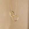 Engraved Interlocking Circles Necklace • Couples Necklace • Personalized Anniversary Gift • Gift for Wife