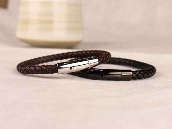 Personalized Leather Bracelet, Engraved Men's Name Bracelet, Custom Bracelet For Men, Personalized Gift For Him, Fathers Day Gift,Men's Gift