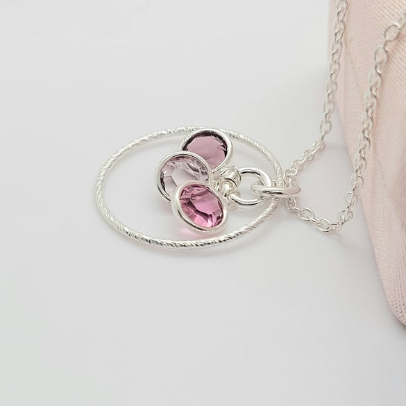 925 Sterling Silver Family Birthstone Personized Necklace ~ Mom Gift ~ Grandma Gift ~ Jewelry Canada