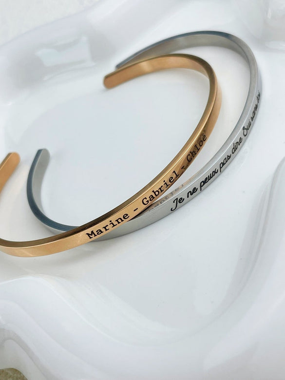 Custom Bracelet Engraved Cuff Bracelets for Women Personalized Name Bracelet Stacking Coordinates Bracelet Bridesmaid Gifts Graduation