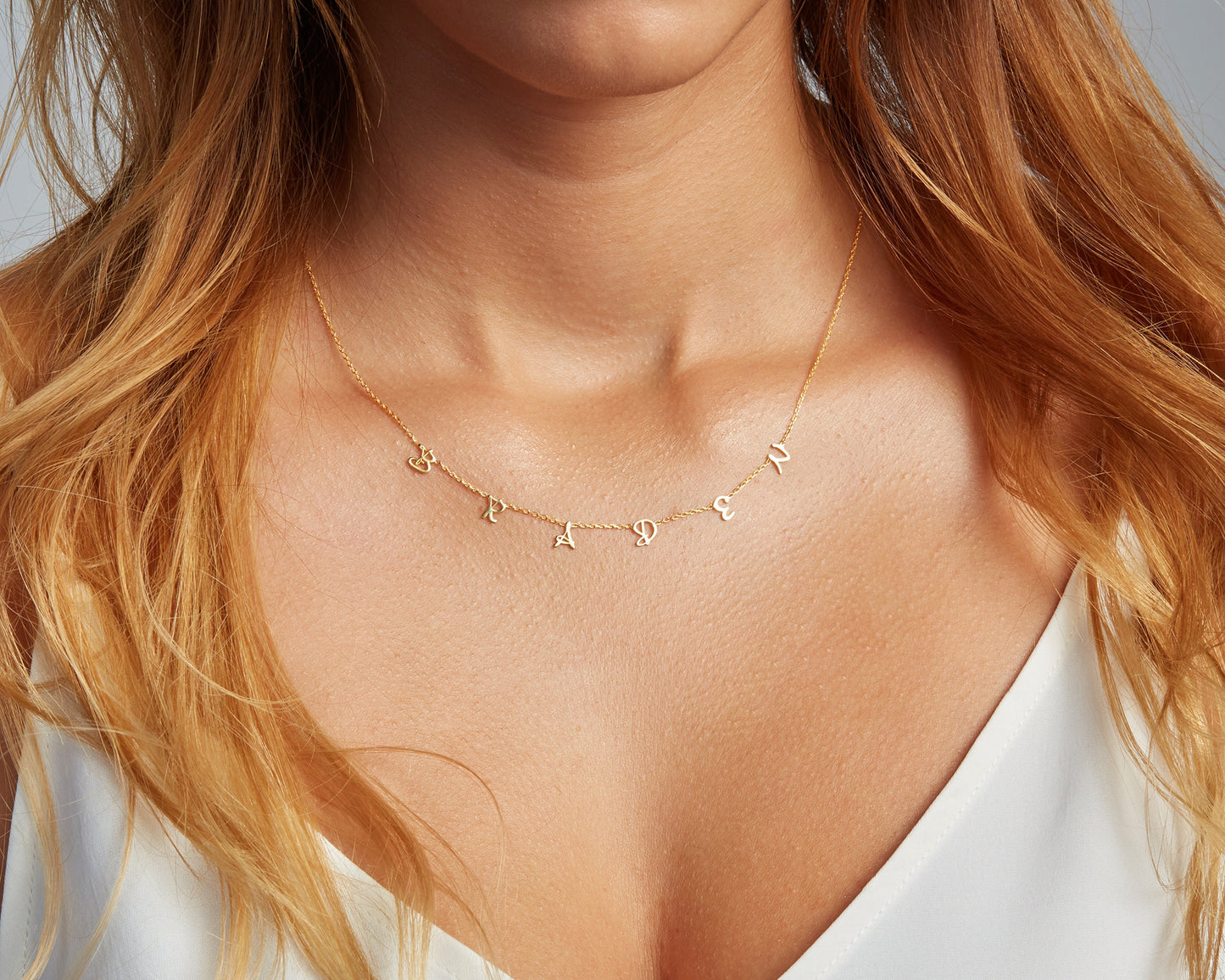 14K GOLD NAME NECKLACE, Personalized Necklace, Minimalist Necklace with Name, Initial Necklaces, Necklace for Women, Christmas Gifts