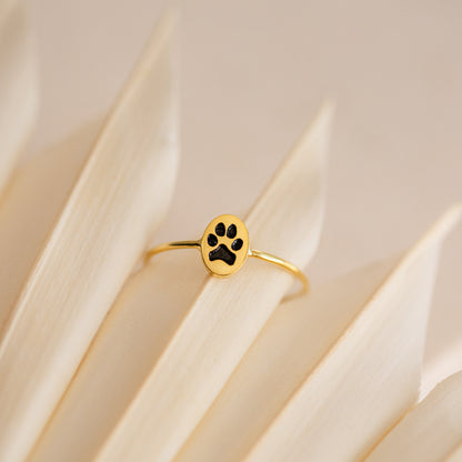 Personalized Pawprint Ring
