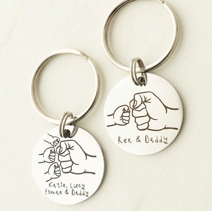 Personalised Daddy Keyring Fathers Day Gift