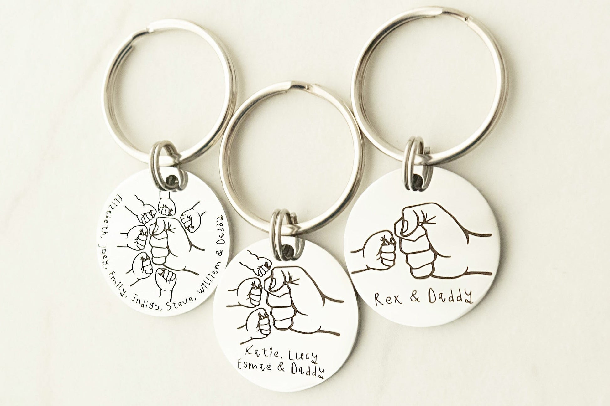 Personalised Daddy Keyring Fathers Day Gift