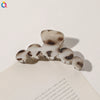 Imitation Acetic Acid Handmade Leopard Print Geometric Hair Clip For Women
