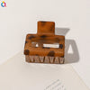 Imitation Acetic Acid Handmade Leopard Print Geometric Hair Clip For Women
