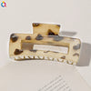 Imitation Acetic Acid Handmade Leopard Print Geometric Hair Clip For Women