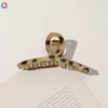 Imitation Acetic Acid Handmade Leopard Print Geometric Hair Clip For Women