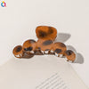 Imitation Acetic Acid Handmade Leopard Print Geometric Hair Clip For Women